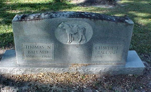 Thomas N. & Charlie L. Ballard Gravestone Photo