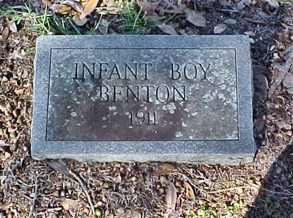 Infant  Son Benton Gravestone Photo