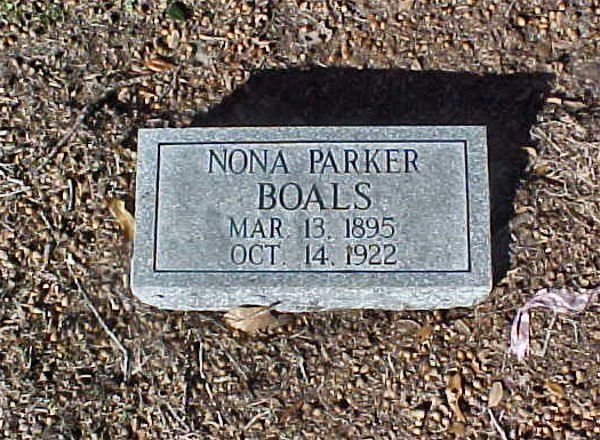 Nona  Parker Boals Gravestone Photo