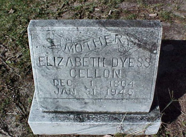 Elizabeth Dyess Cellon Gravestone Photo