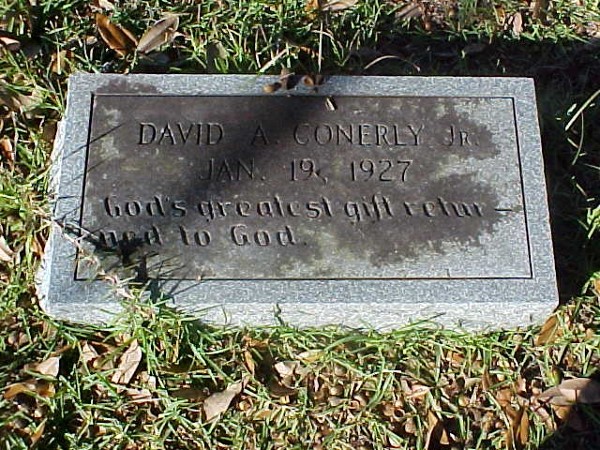David  A. Conerly Gravestone Photo