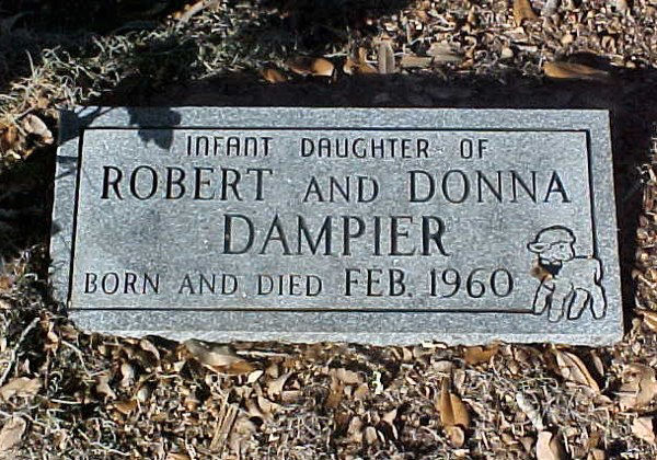 Infant  Daughter Dampier Gravestone Photo