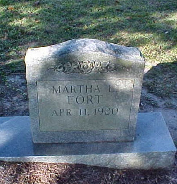 Martha L Fort Gravestone Photo