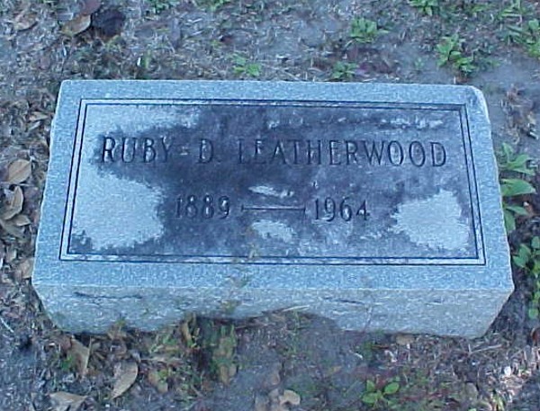 Ruby D. Leatherwood Gravestone Photo