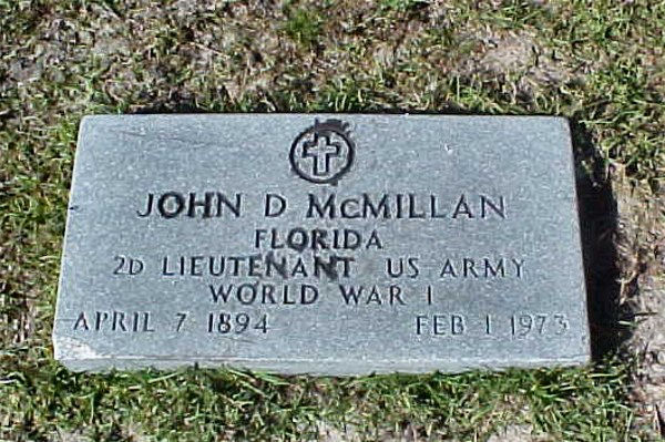 John D. McMillan Gravestone Photo