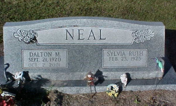 Dalton M. & Sylvia Ruth Neal Gravestone Photo