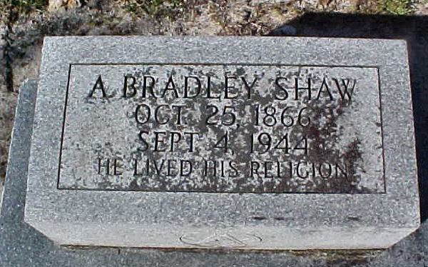 A. Bradley Shaw Gravestone Photo