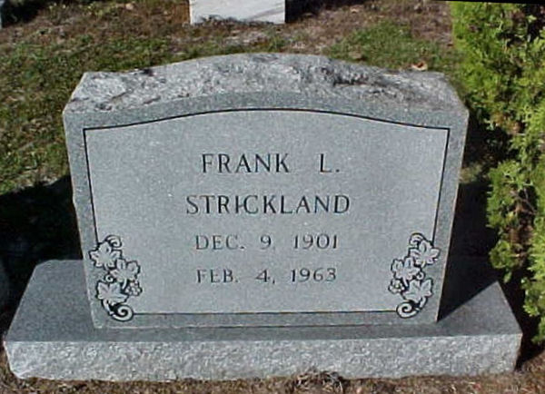 Frank  L. Strickland Gravestone Photo