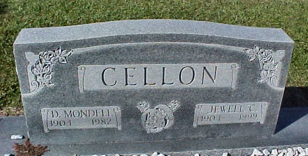 D. Mondell & Jewell C. Cellon Gravestone Photo