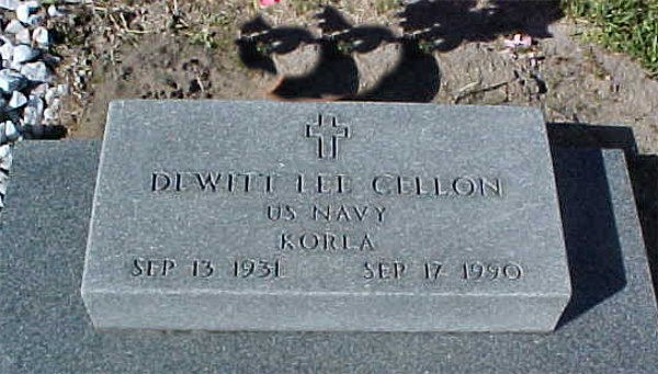 Dewitt Lee Cellon Gravestone Photo