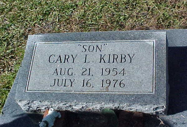 Cary L. Kirby Gravestone Photo