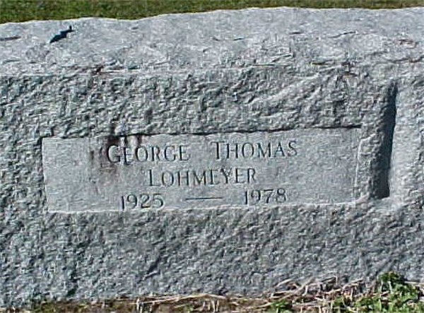 George Thomas Lohmeyer Gravestone Photo