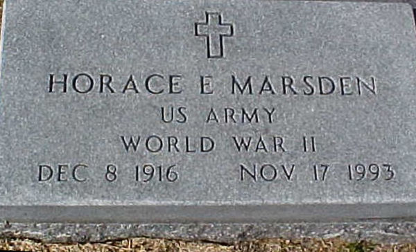 Horace E. Marsden Gravestone Photo