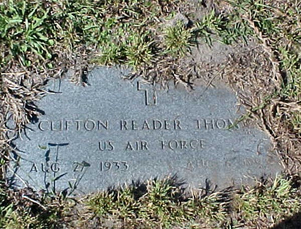 Clifton Reader Thomas Gravestone Photo