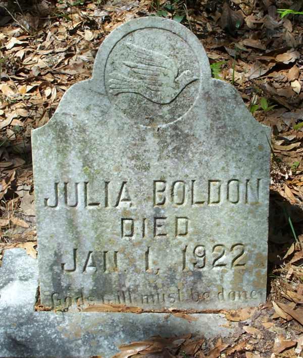 Julia Boldon Gravestone Photo