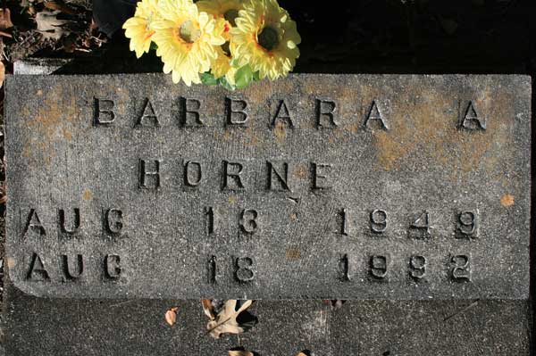 BARBARA  A. HORNE Gravestone Photo