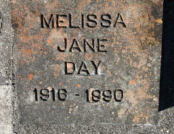 MELISSA JANE DAY Gravestone Photo