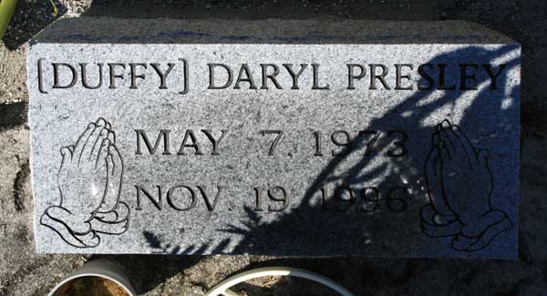 DARYL (DUFFY) PRESLEY Gravestone Photo