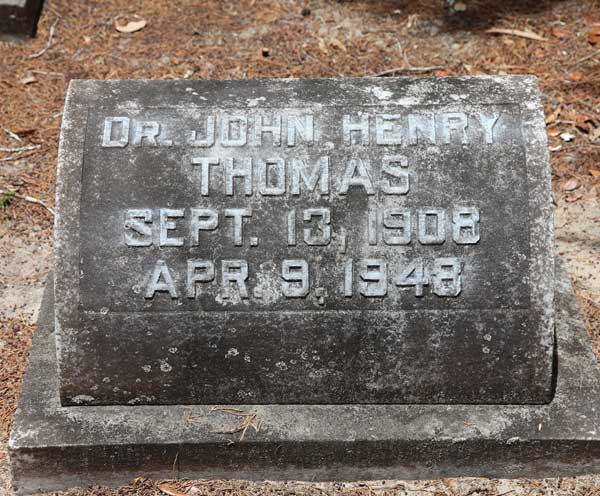 Dr. John Henry Thomas Gravestone Photo