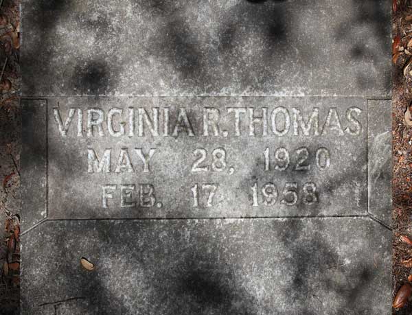 Virginia R. Thomas Gravestone Photo