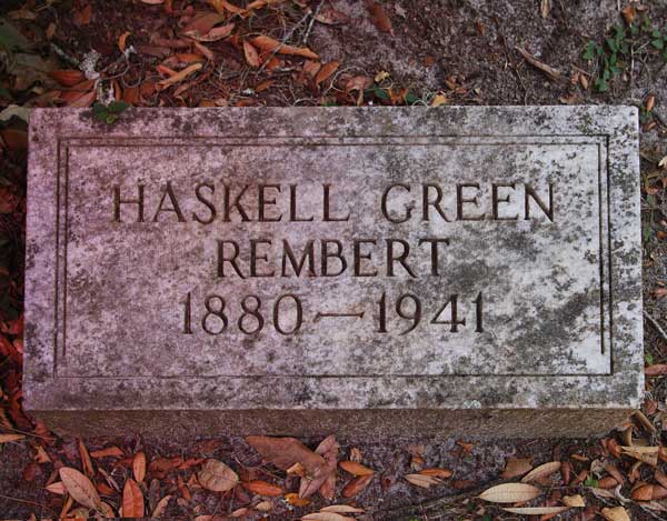 Haskell Green Rembert Gravestone Photo