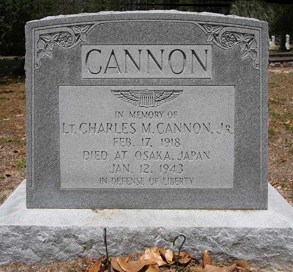 Lt. Charles M. Cannon Gravestone Photo