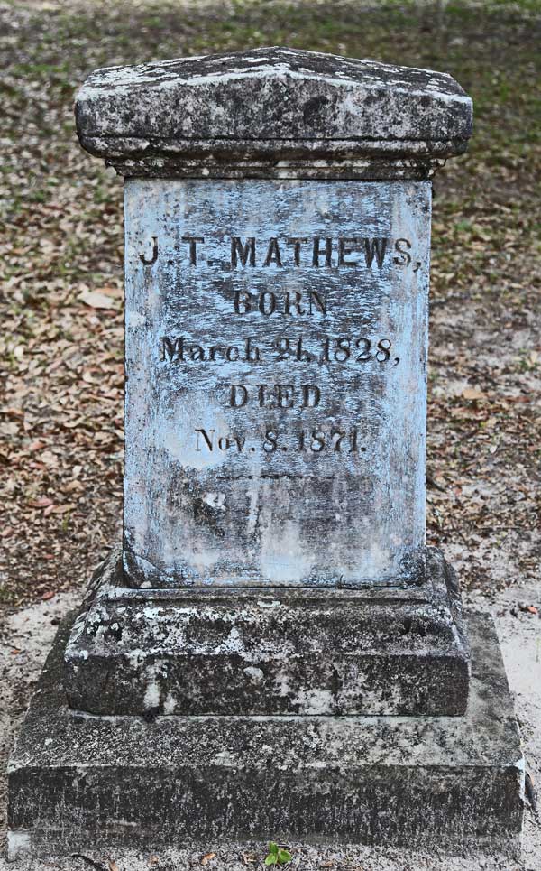 J.T. Mathews Gravestone Photo