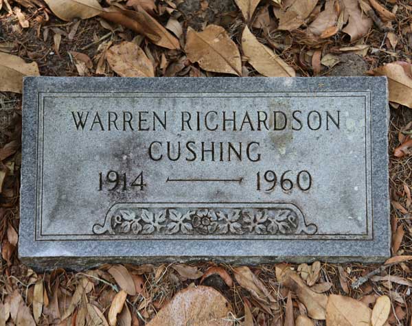 Warren Richardson Cushing Gravestone Photo