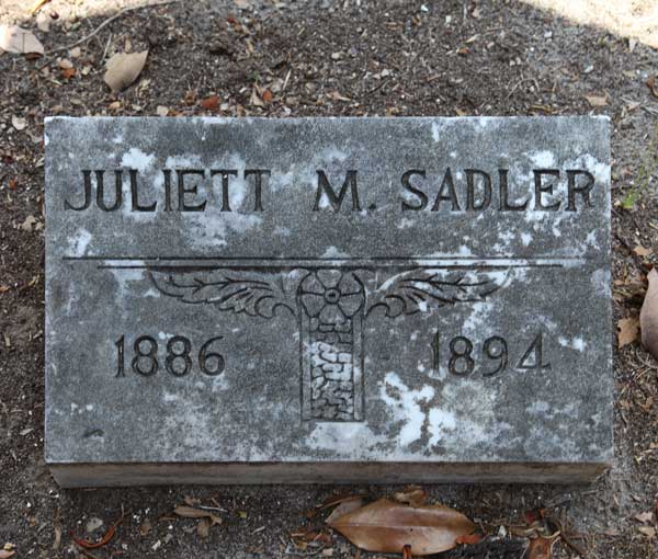 Juliett M. Sadler Gravestone Photo