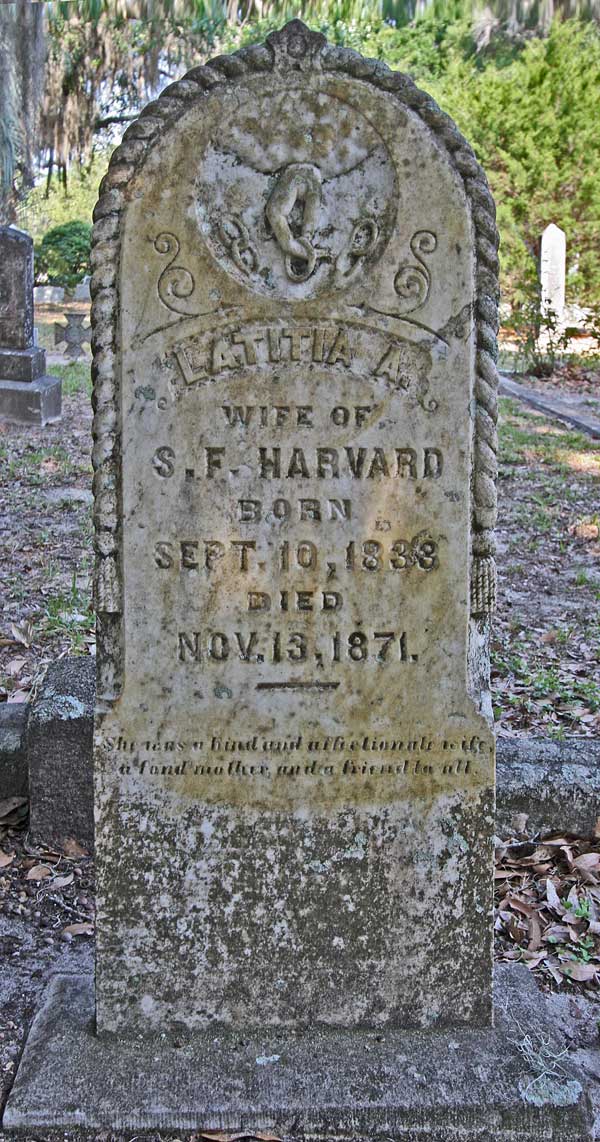 Latitia A. Harvard Gravestone Photo