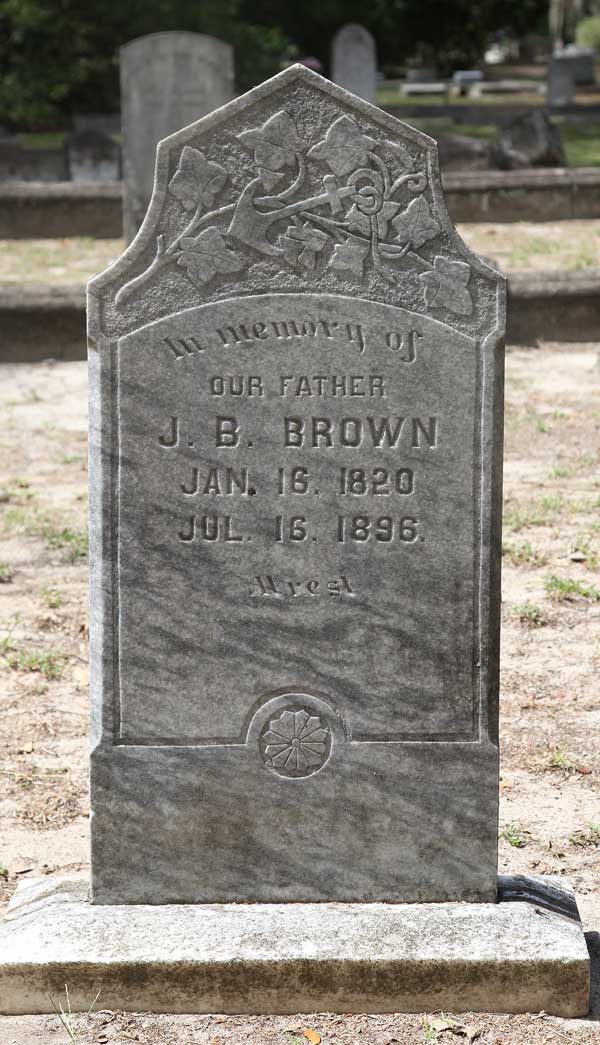 J.B. Brown Gravestone Photo