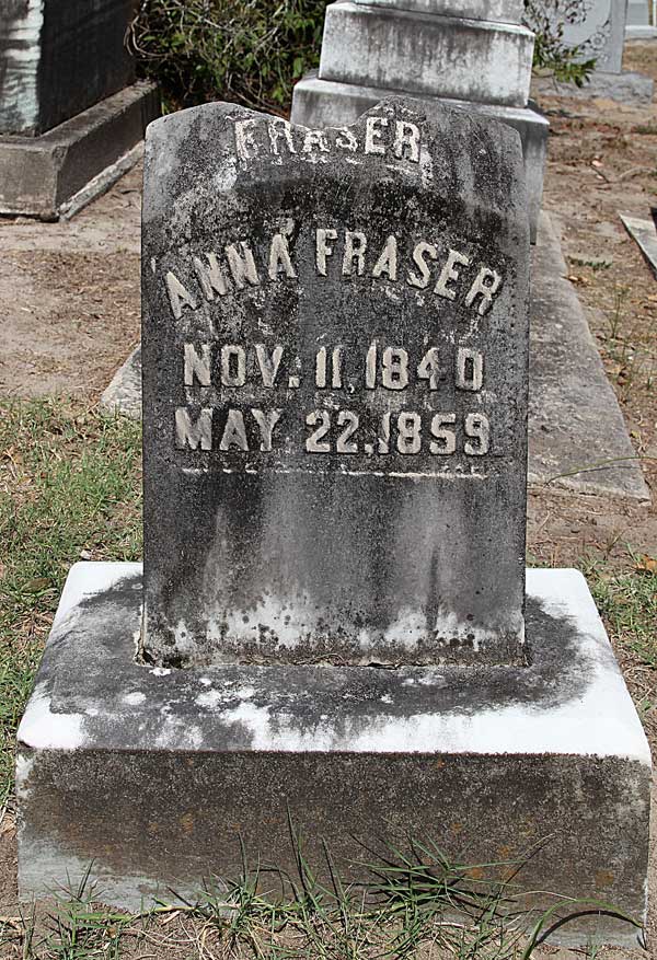 Anna Fraser Gravestone Photo