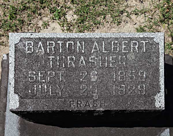 Barton Albert Thrasher Gravestone Photo