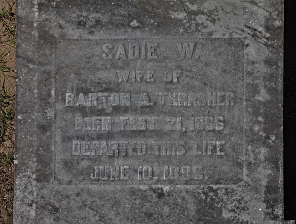 Sadie W. Thrasher Gravestone Photo