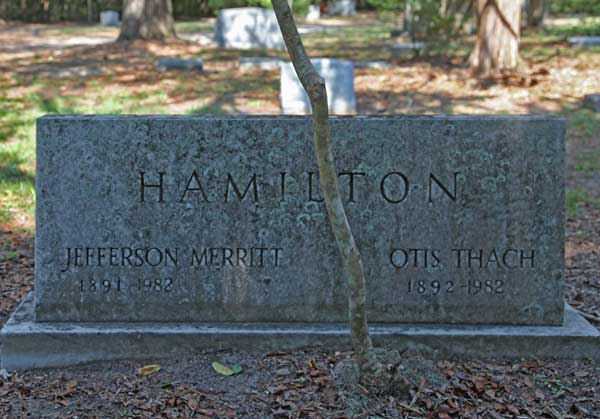 Jefferson Merritt & Otis Thach Hamilton Gravestone Photo