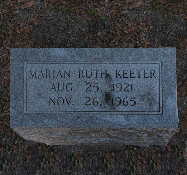 Marian Ruth Keeter Gravestone Photo