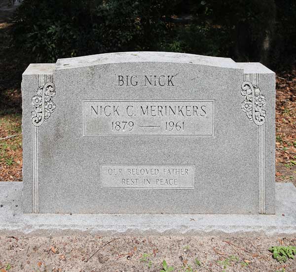 Nick C. Merinkers Gravestone Photo