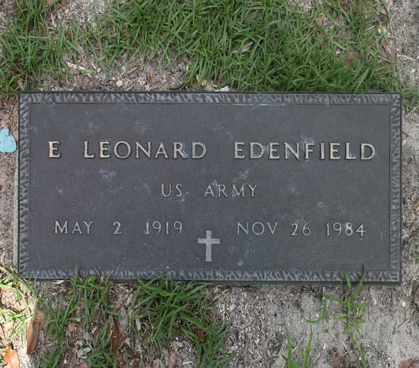 E. Leonard Edenfield Gravestone Photo