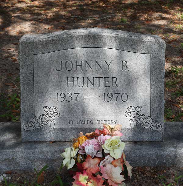 Johnny B. Hunter Gravestone Photo