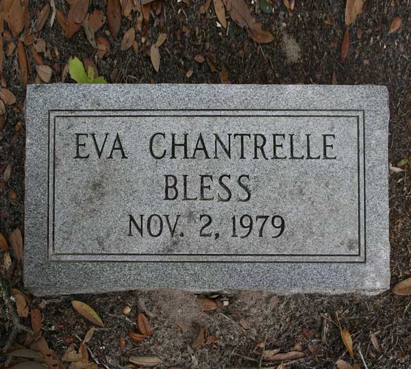 Eva Chantrelle Bless Gravestone Photo