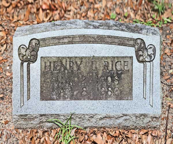 Henry L. Rice Gravestone Photo