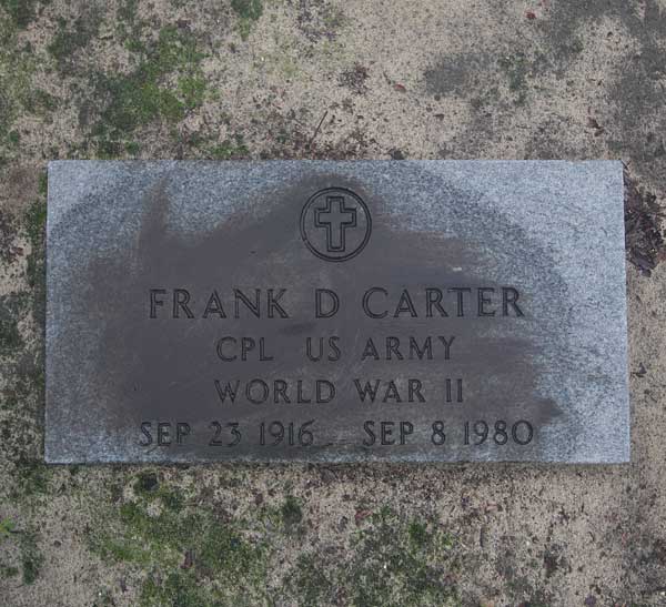Frank D. Carter Gravestone Photo