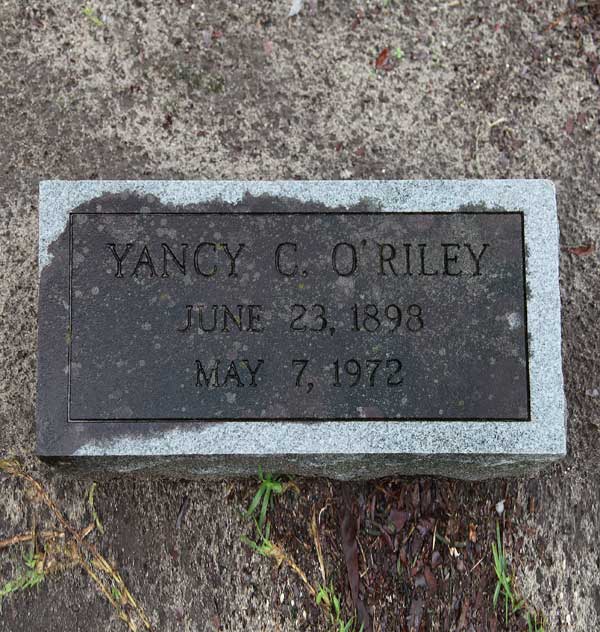 Yancy C. O'Riley Gravestone Photo