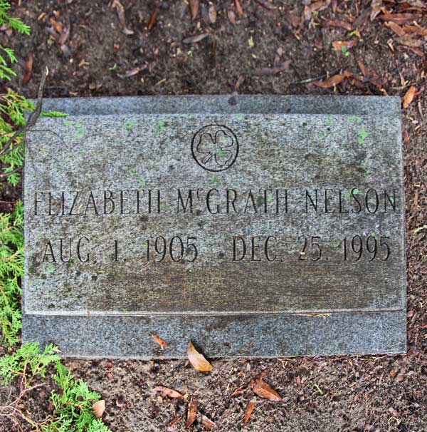 Elizabeth McGrath Nelson Gravestone Photo