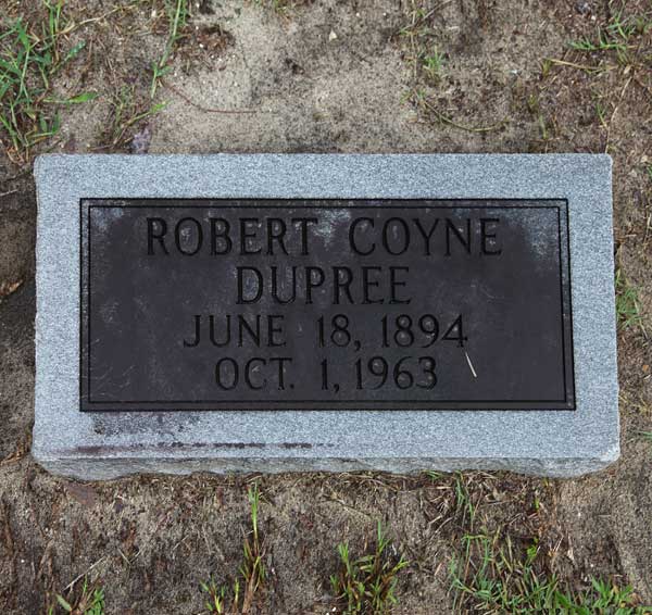 Robert Coyne Dupree Gravestone Photo