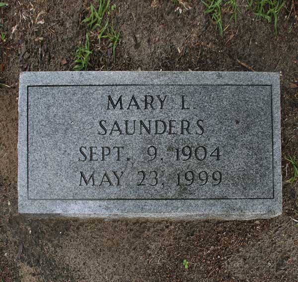Mary L. Saunders Gravestone Photo