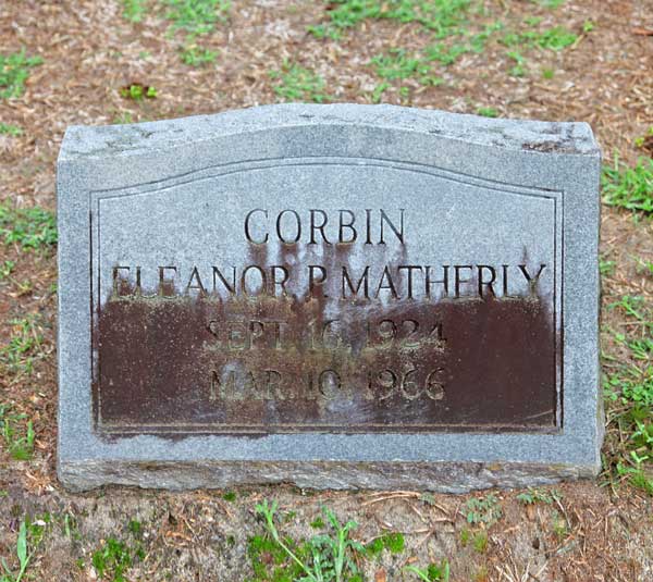 Eleanor P. Matherly Corbin Gravestone Photo