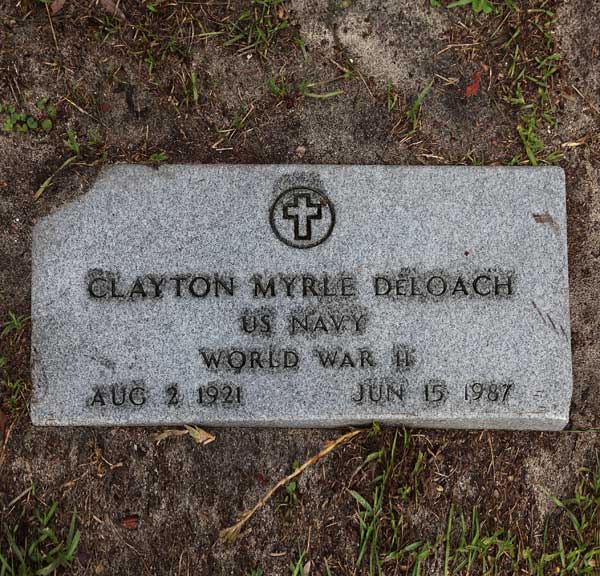 Clayton Myrle Deloach Gravestone Photo