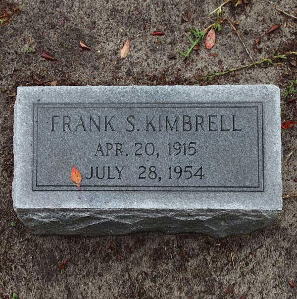Frank S. Kimbrell Gravestone Photo