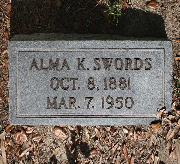 Alma K. Swords Gravestone Photo